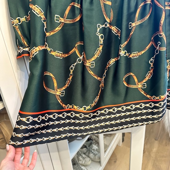 ZARA WOMAN SHORT CHAIN PRINT DRESS BUTTONED LOOSE-FITTING  XS - Picture 5 of 6